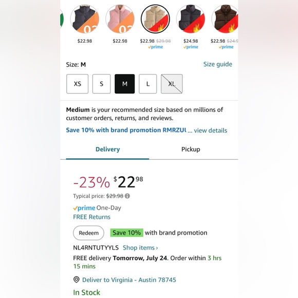 FindThy Cropped Puffer Vest in Beige - Picture 12 of 12